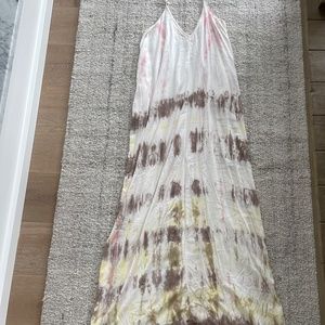 Love Stitch Nordstrom Maxi Dress Pockets Pink Tie Dye S/M $80